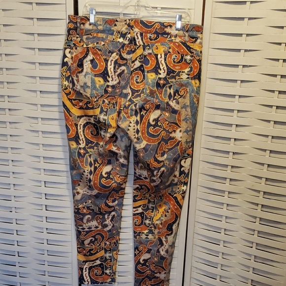 Colorful Paisley Women Jeans - Picture 5 of 7